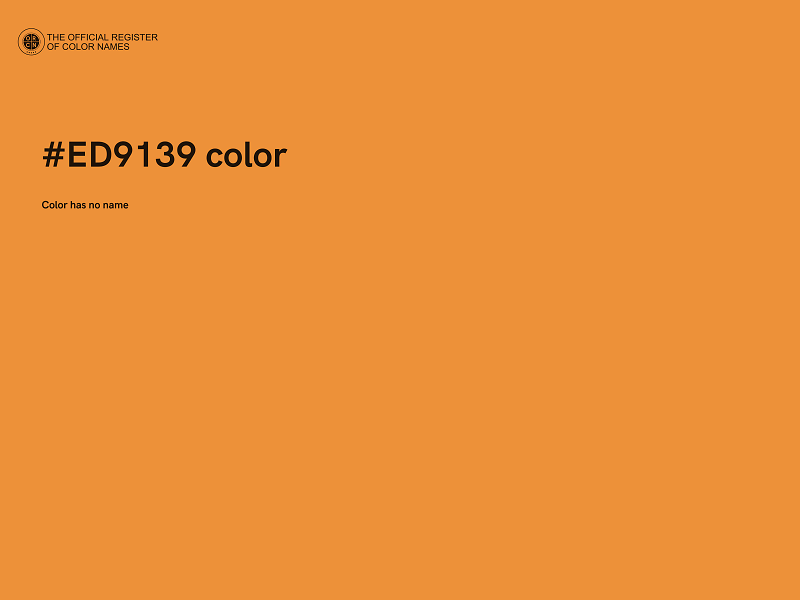 #ED9139 color image