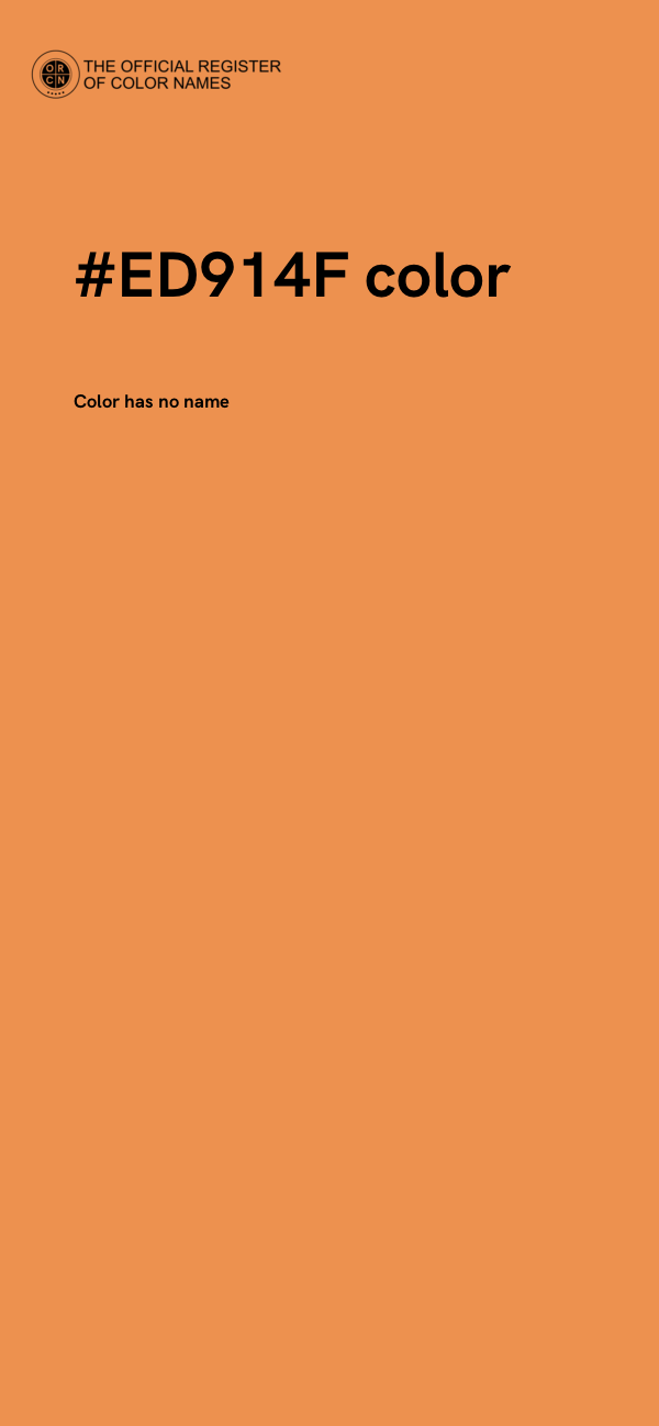 #ED914F color image