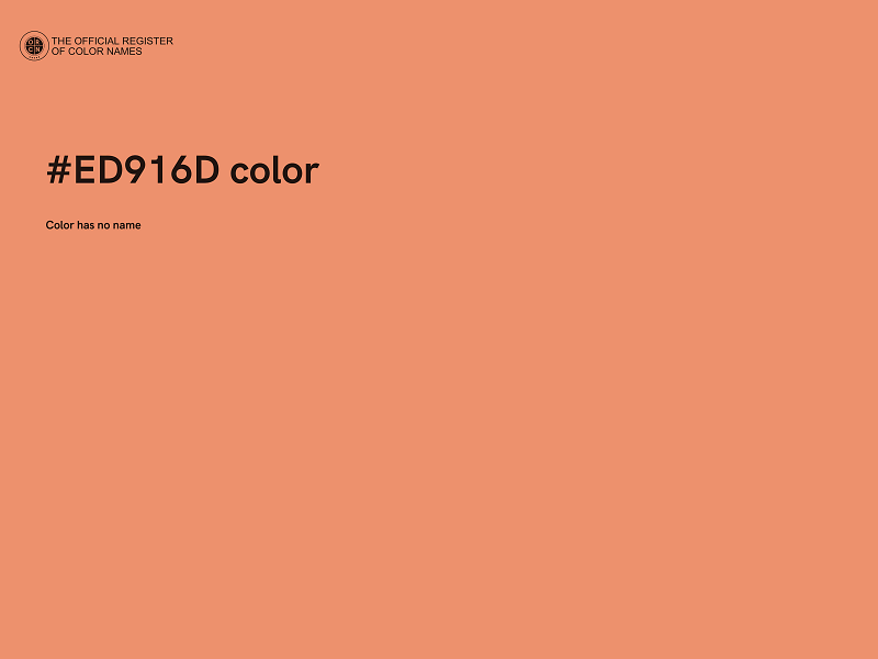 #ED916D color image