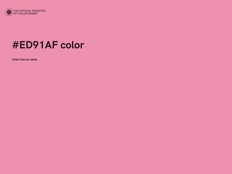 #ED91AF color image