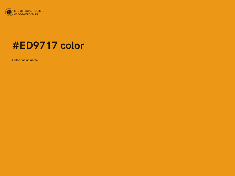 #ED9717 color image