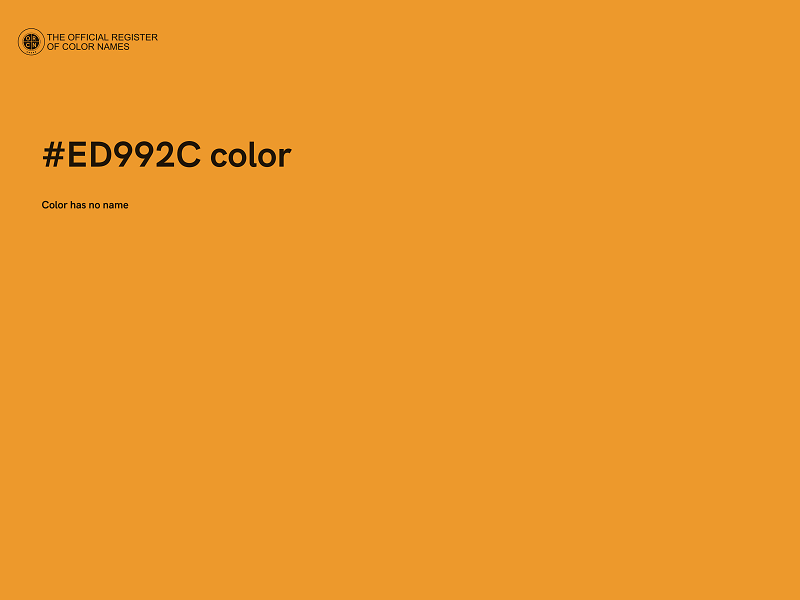 #ED992C color image
