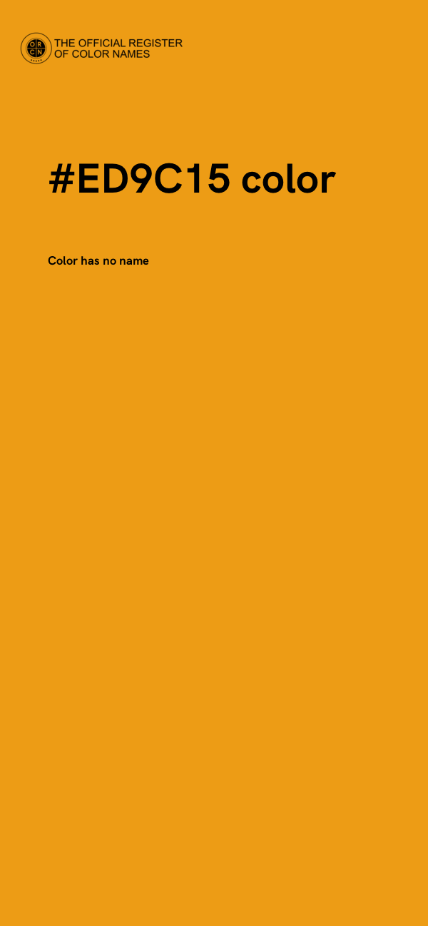 #ED9C15 color image