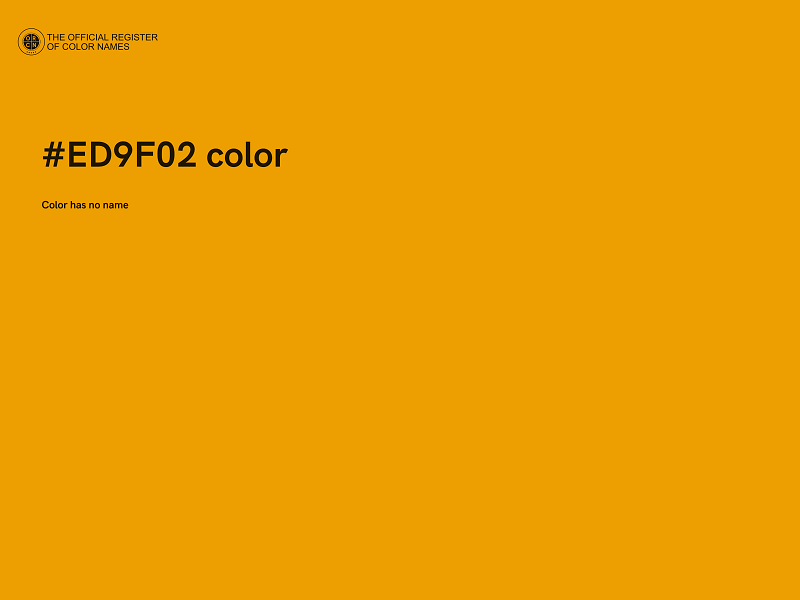 #ED9F02 color image