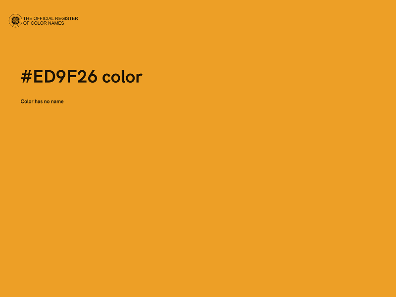 #ED9F26 color image