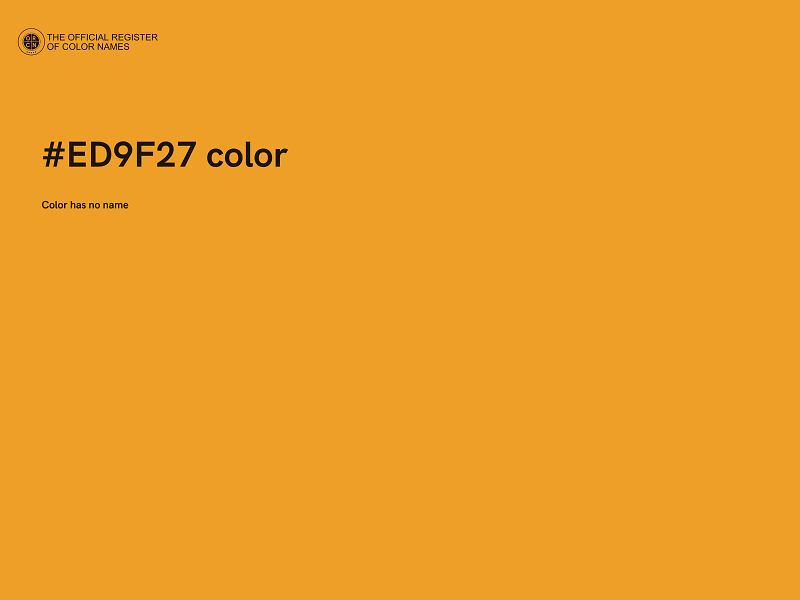 #ED9F27 color image