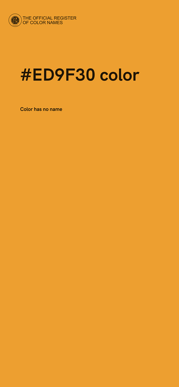#ED9F30 color image