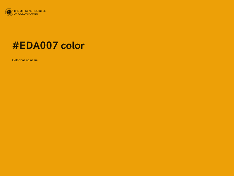 #EDA007 color image