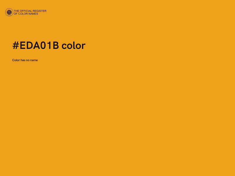 #EDA01B color image