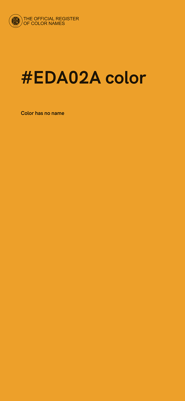#EDA02A color image