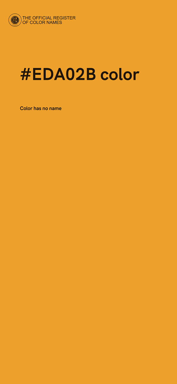 #EDA02B color image