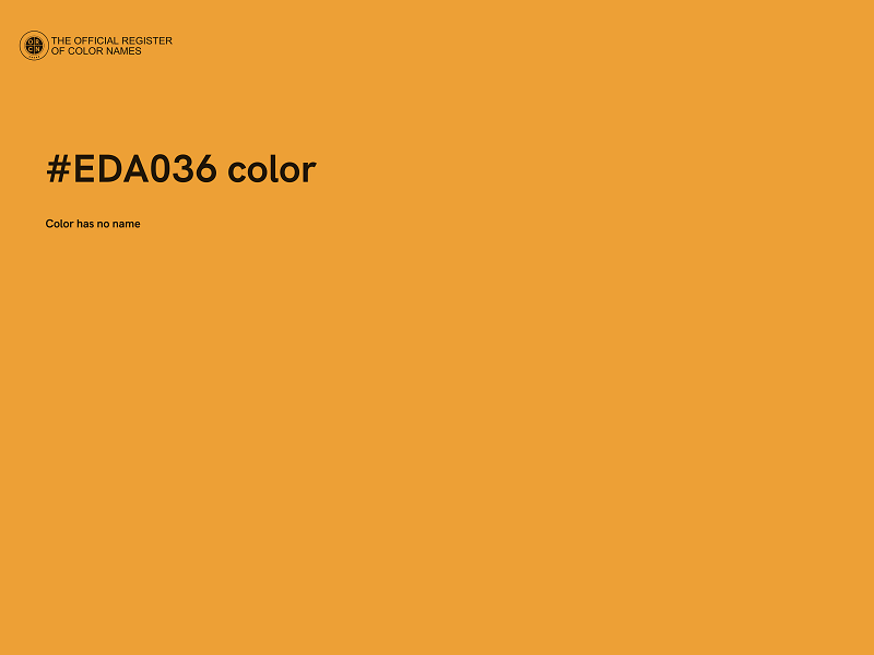 #EDA036 color image