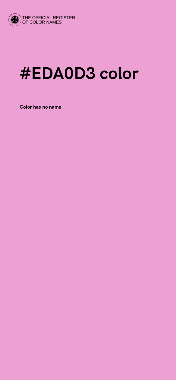 #EDA0D3 color image