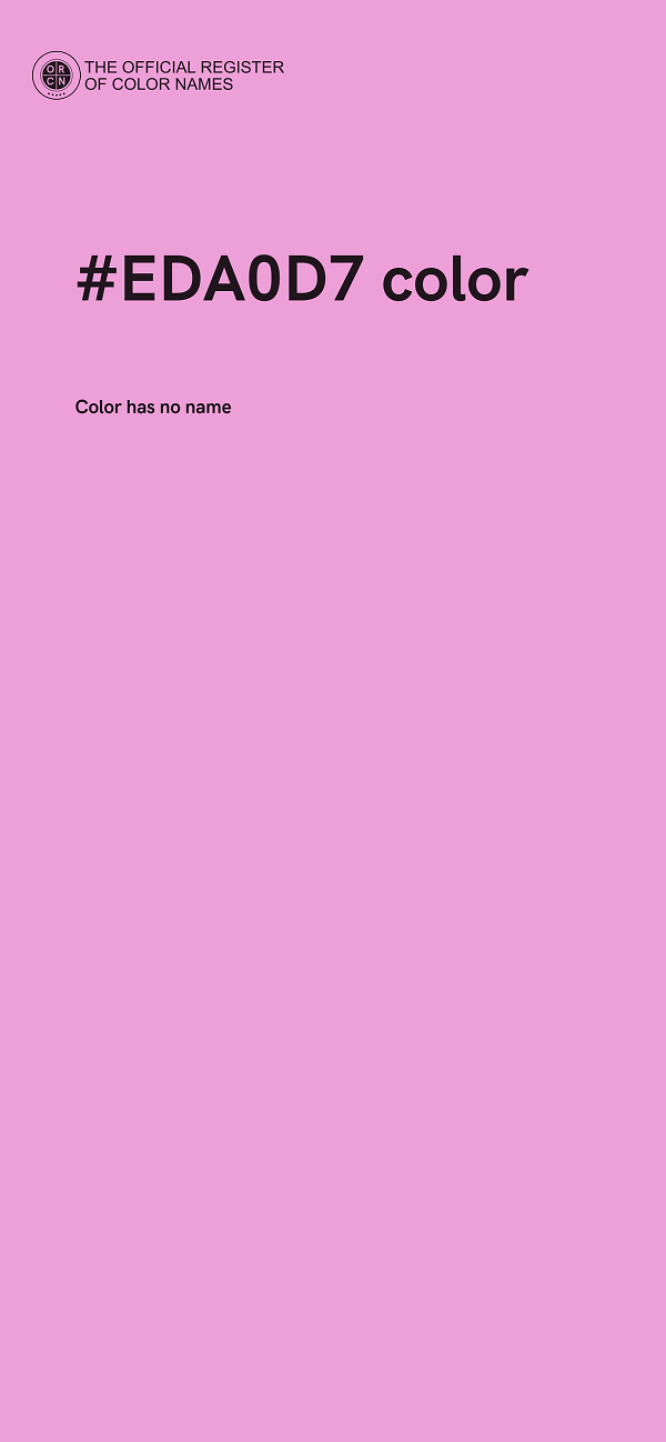 #EDA0D7 color image