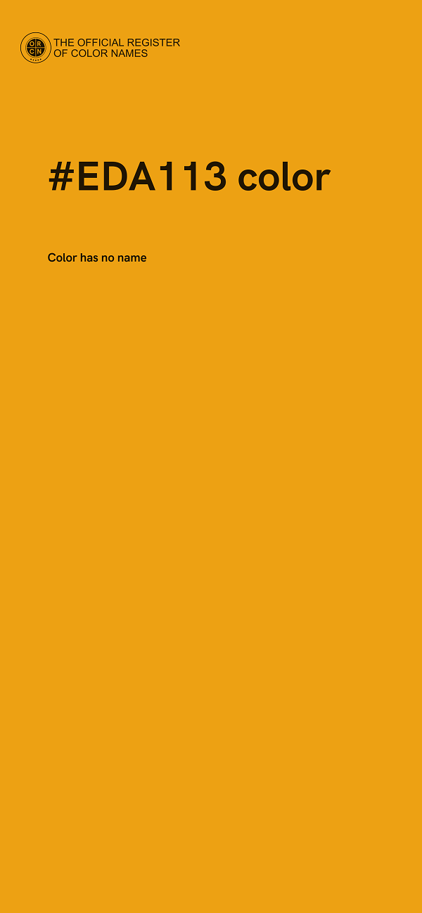 #EDA113 color image