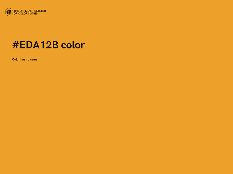 #EDA12B color image