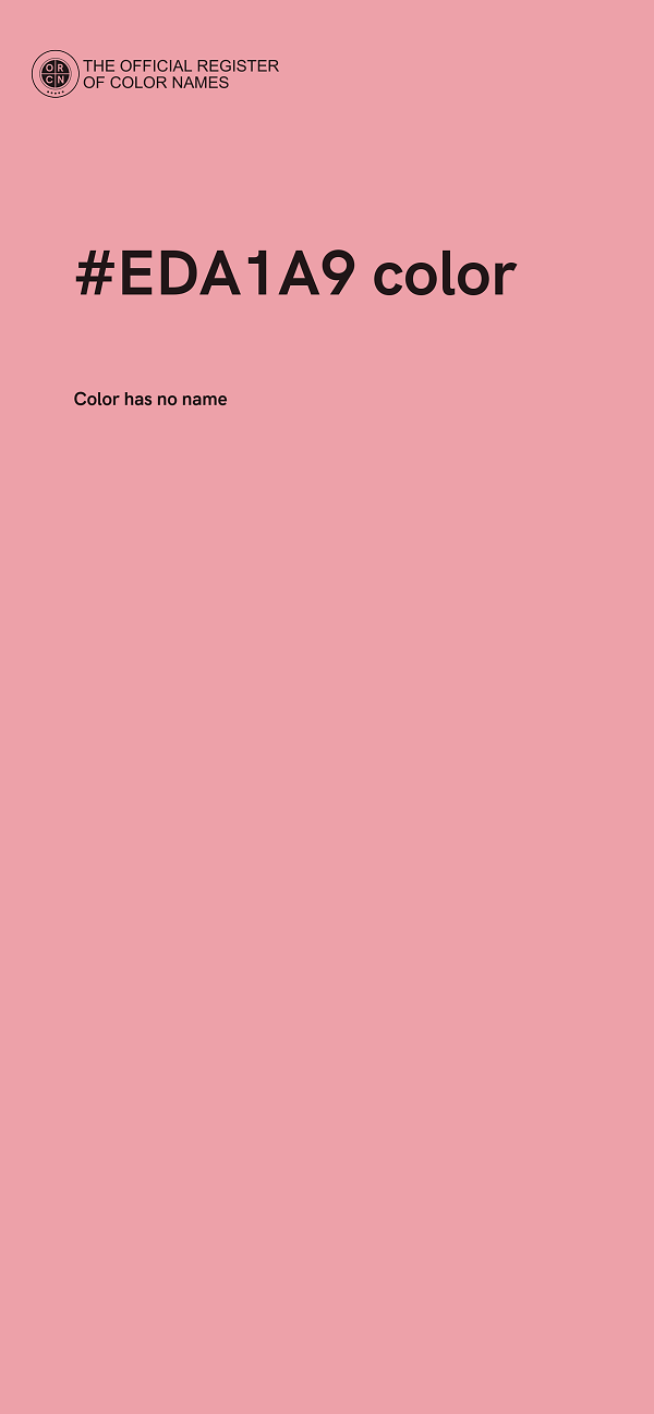 #EDA1A9 color image