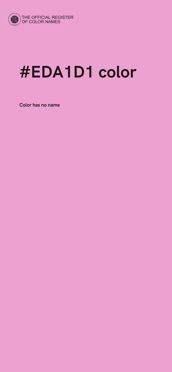 #EDA1D1 color image