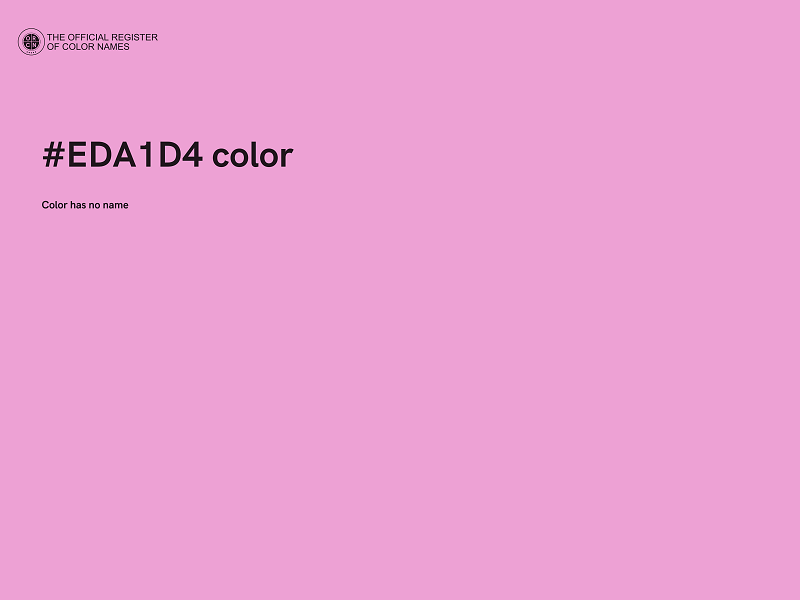 #EDA1D4 color image