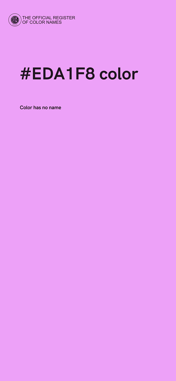 #EDA1F8 color image