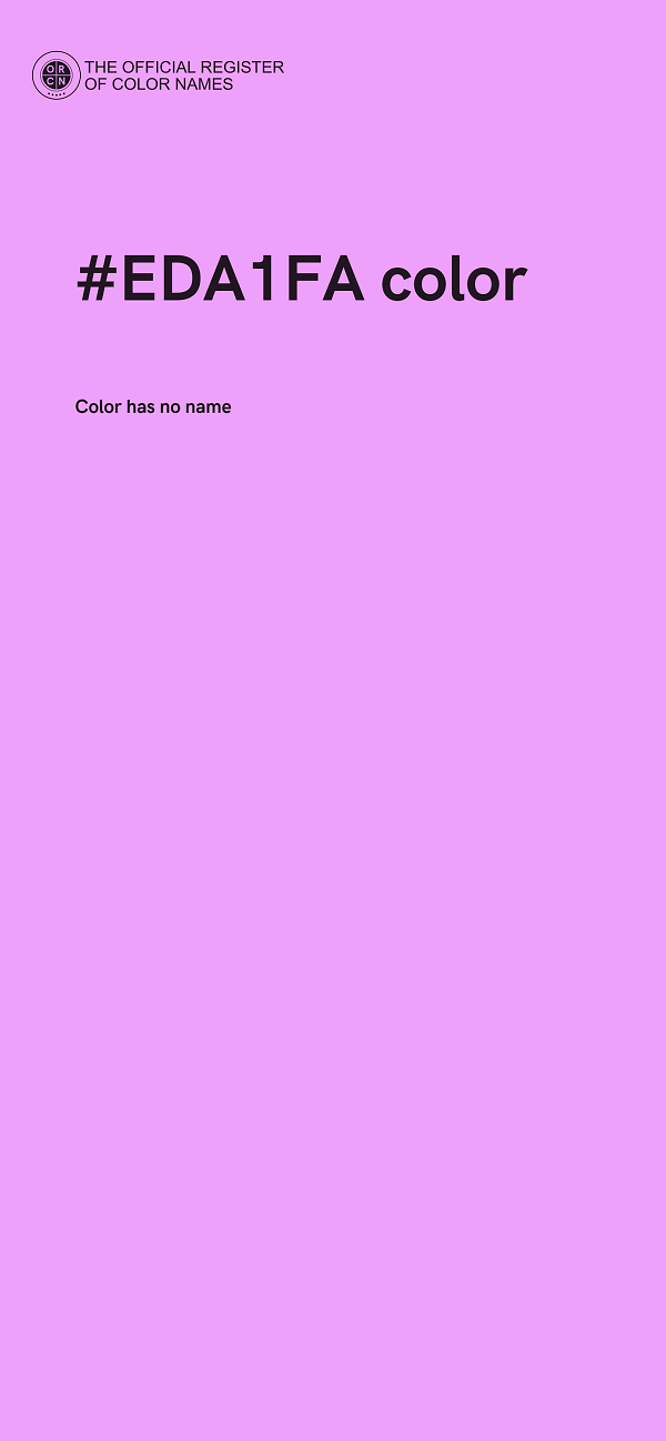 #EDA1FA color image