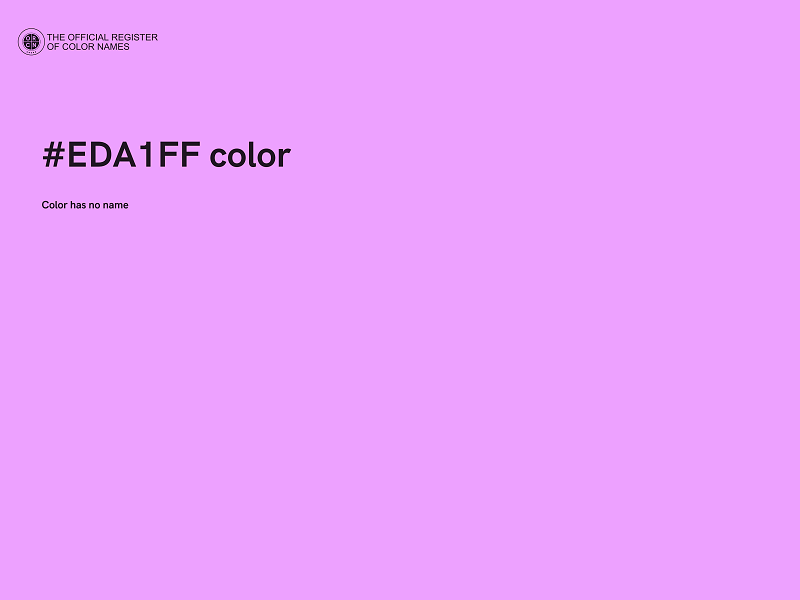 #EDA1FF color image