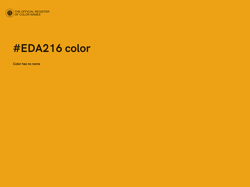 #EDA216 color image