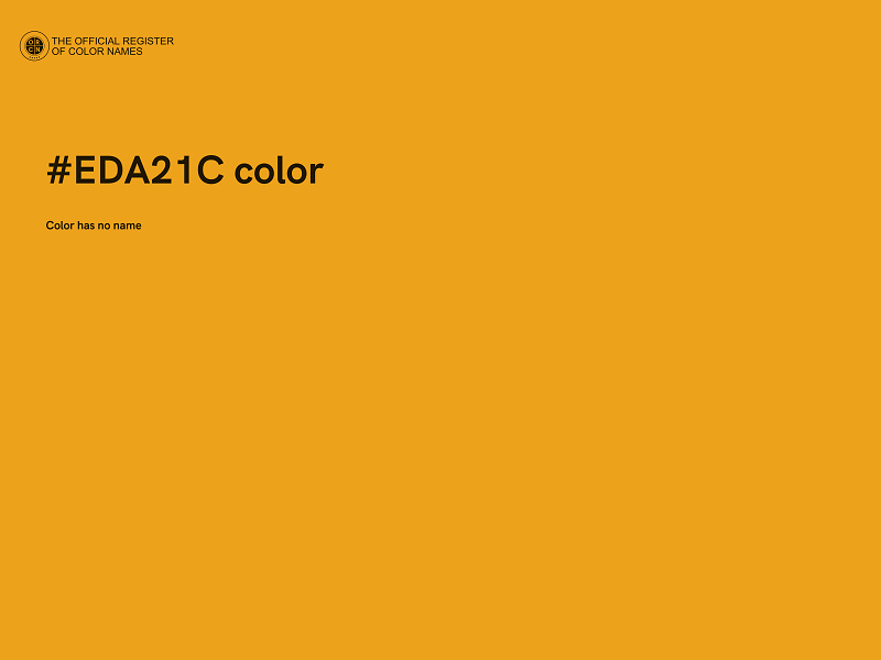 #EDA21C color image