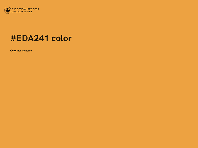 #EDA241 color image