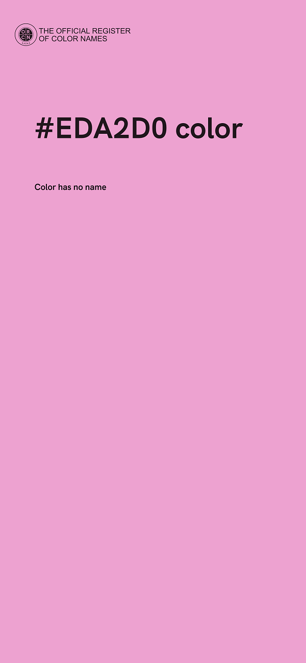 #EDA2D0 color image