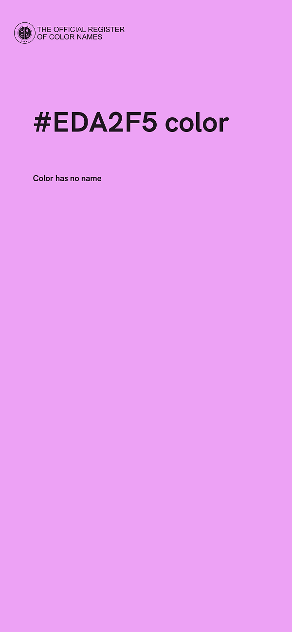 #EDA2F5 color image