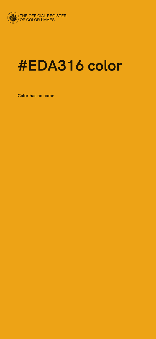 #EDA316 color image