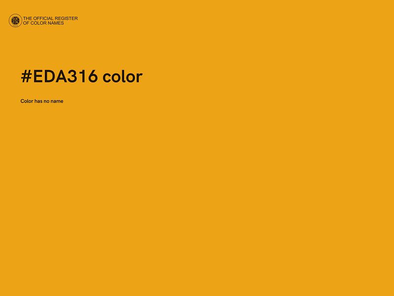 #EDA316 color image