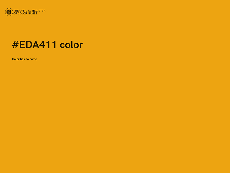 #EDA411 color image