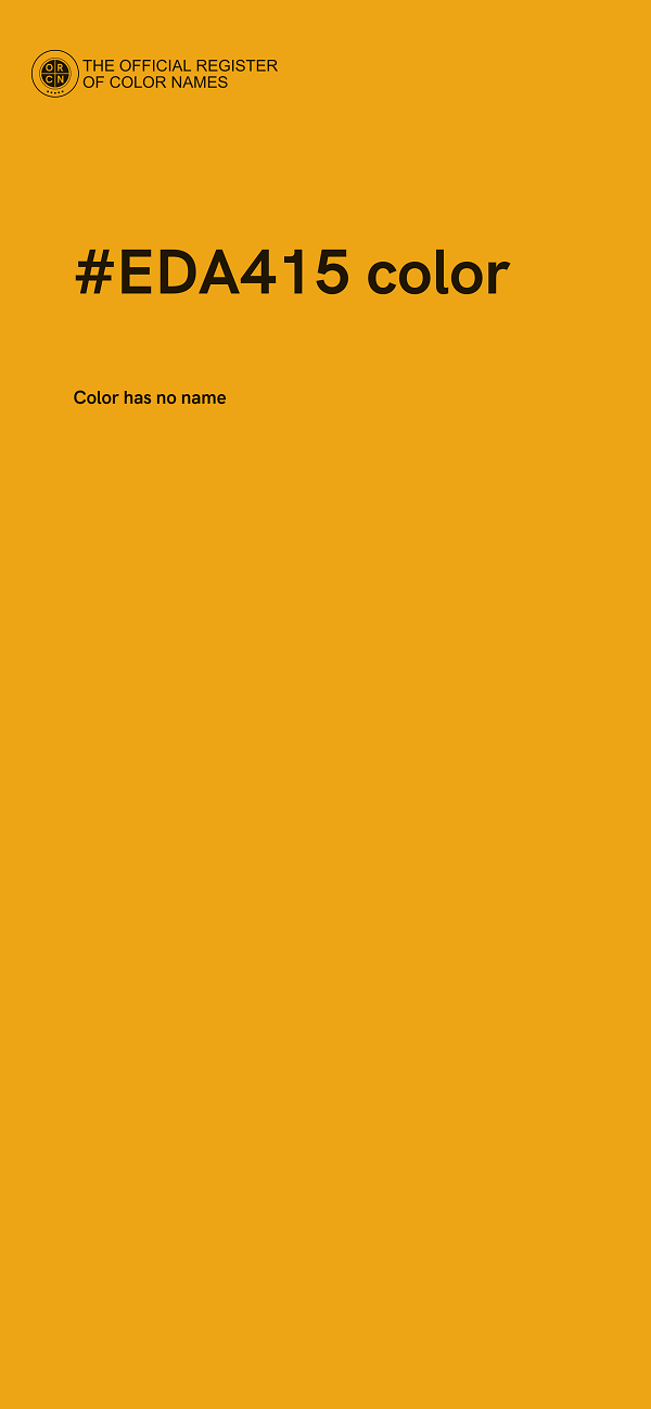 #EDA415 color image