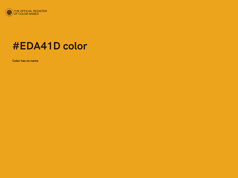 #EDA41D color image