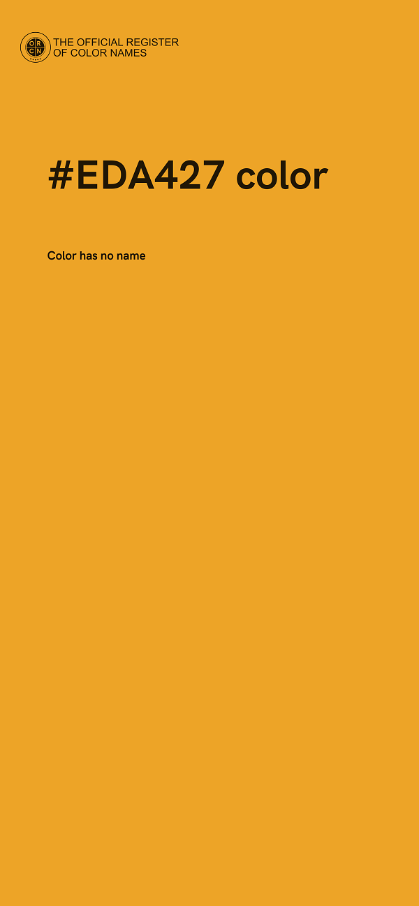 #EDA427 color image