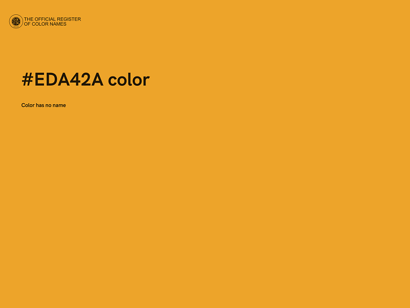 #EDA42A color image