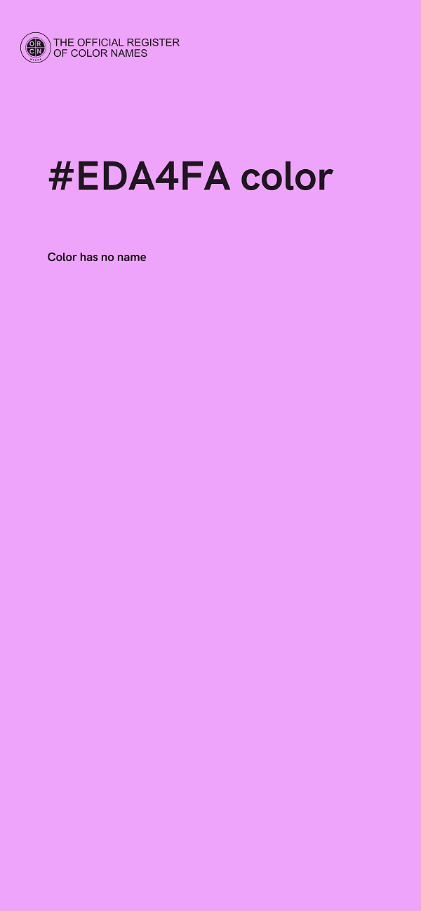 #EDA4FA color image