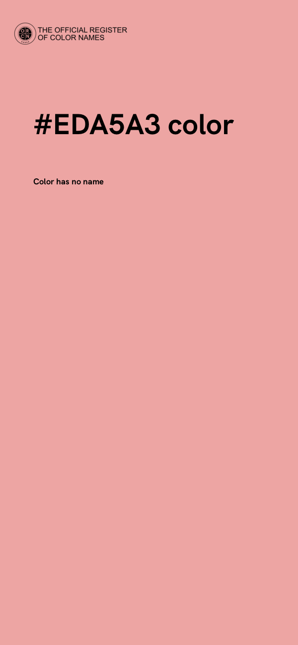 #EDA5A3 color image