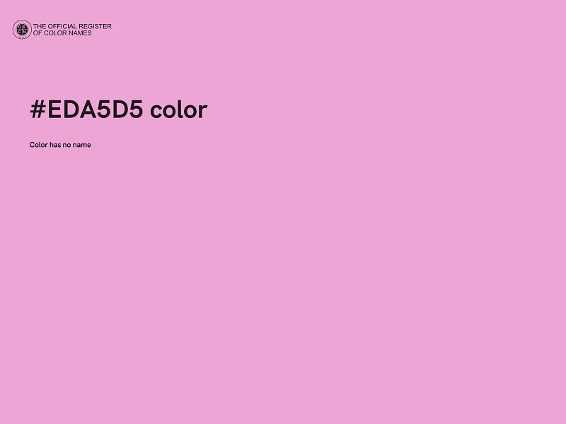 #EDA5D5 color image