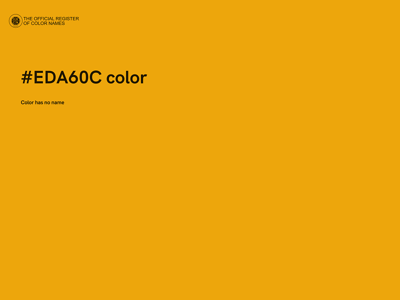 #EDA60C color image