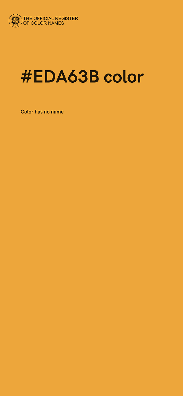 #EDA63B color image
