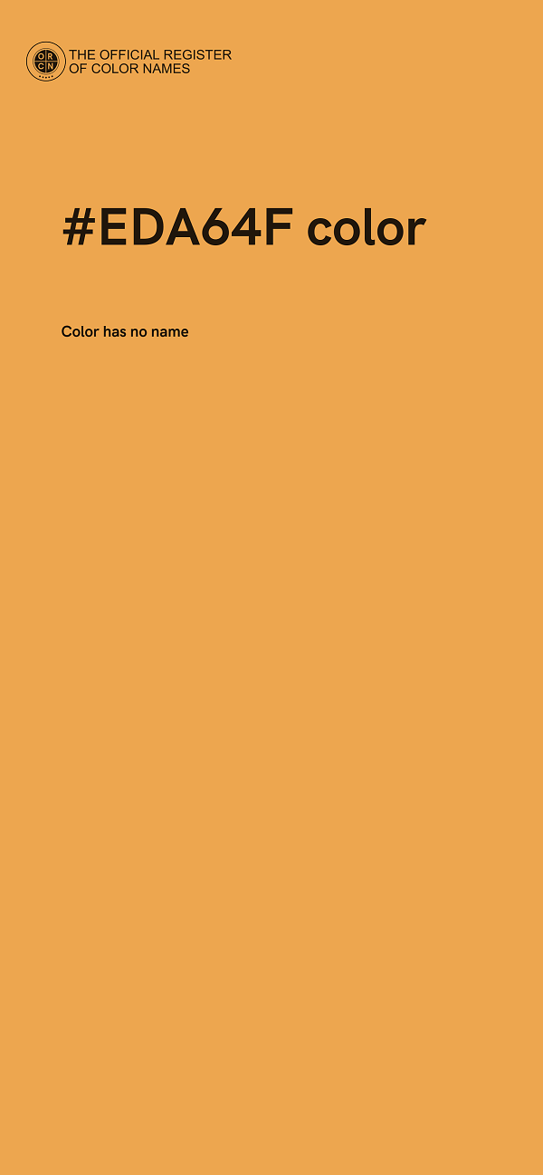 #EDA64F color image