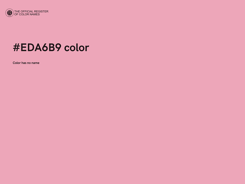 #EDA6B9 color image