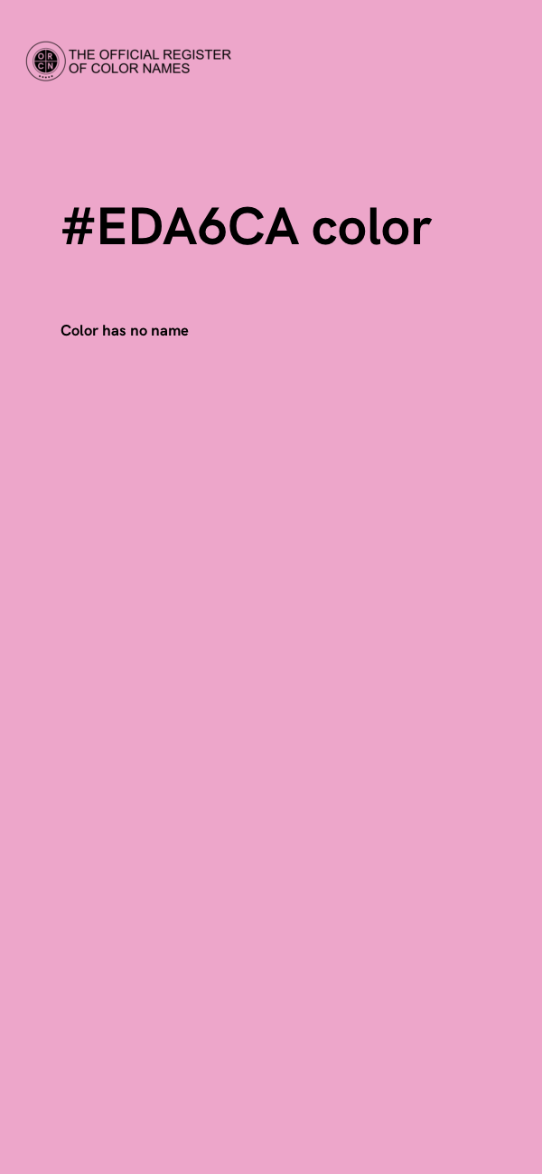 #EDA6CA color image