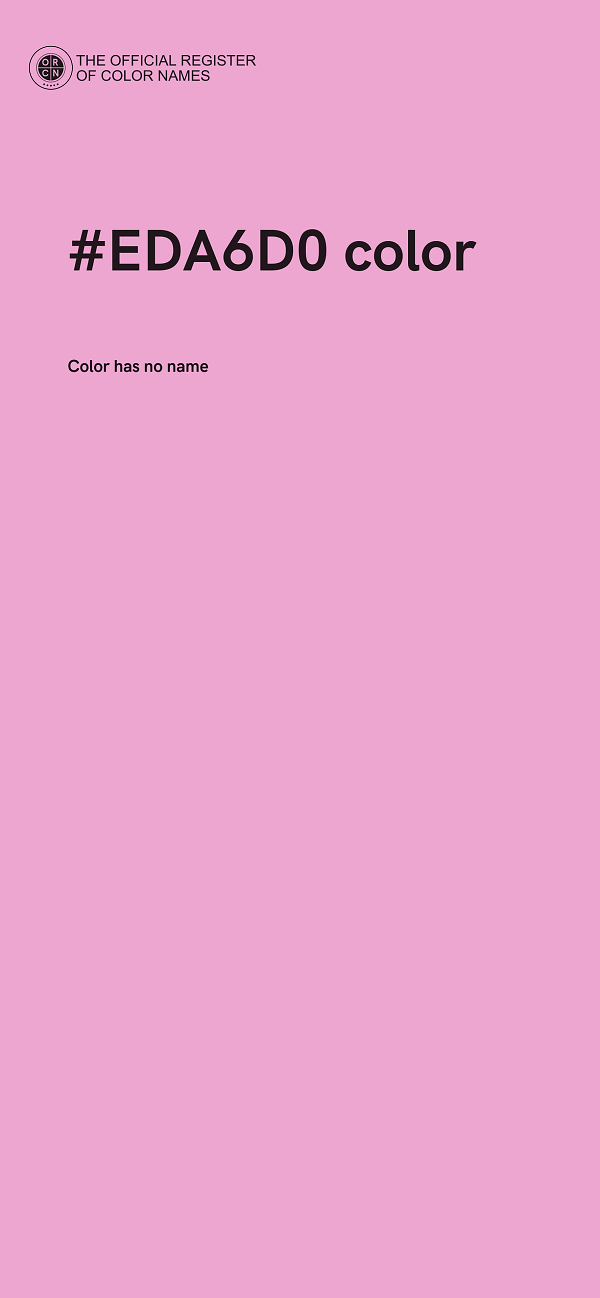 #EDA6D0 color image