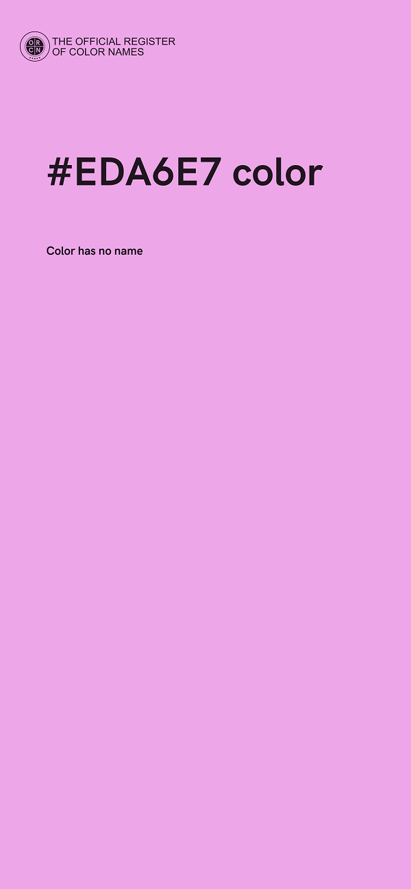 #EDA6E7 color image