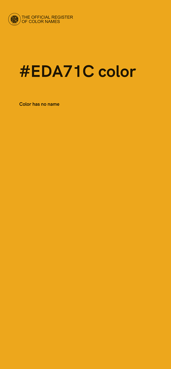 #EDA71C color image