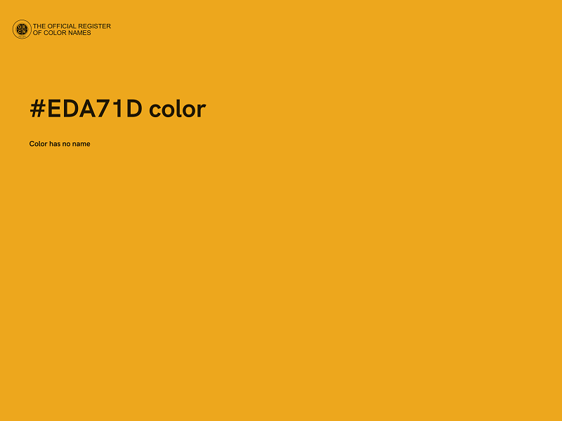 #EDA71D color image